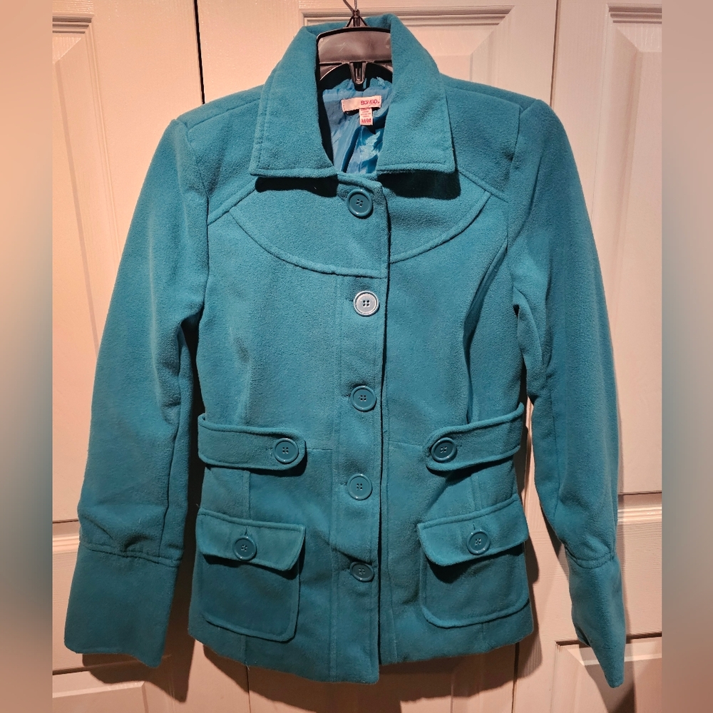 BONGO Women's Teal Trench Coat Size Medium
